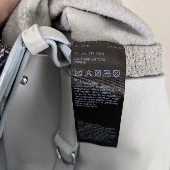 All Saints Paradise North South Leather tote  blue - Picture 9 of 13